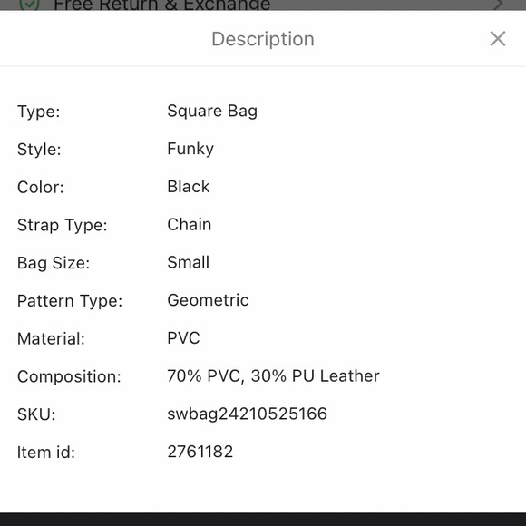 BRAND NEW Geometric pattern funky square crossbody black gold small bag - Picture 3 of 9